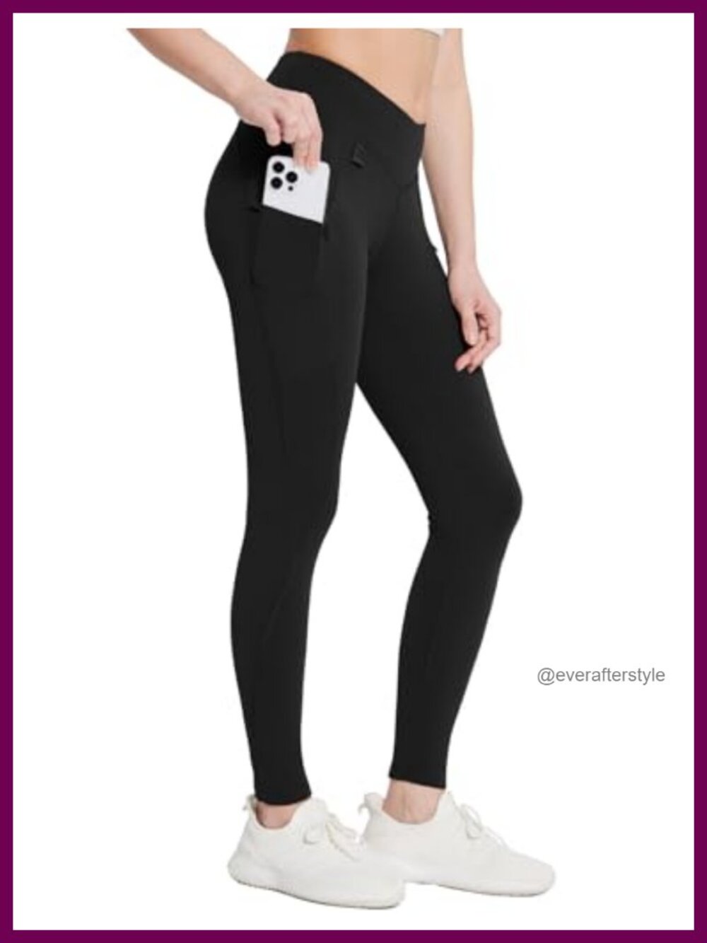 Women's Fleece Lined Waterproof Hiking Leggings with Pockets